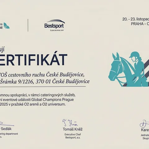 Ocenění cateringových služeb školy